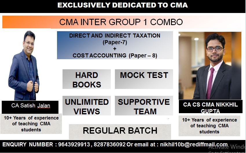 COMBO (COST ACCOUNTING, DIRECT AND INDIRECT TAXATION)